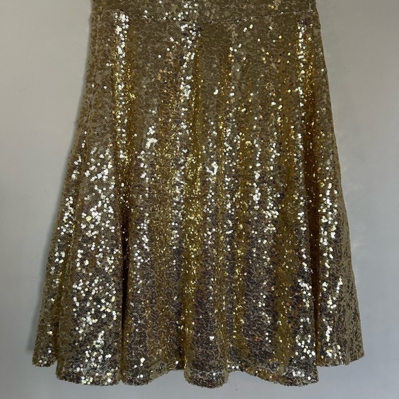 NWT, Grace Karen gold all over sequent skirt small - Picture 2 of 10